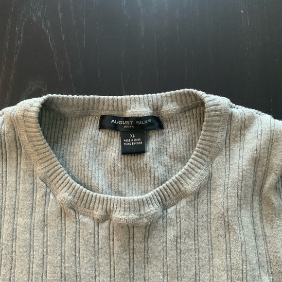 Women's August Silk Light Gray Knit Top - Picture 2 of 3